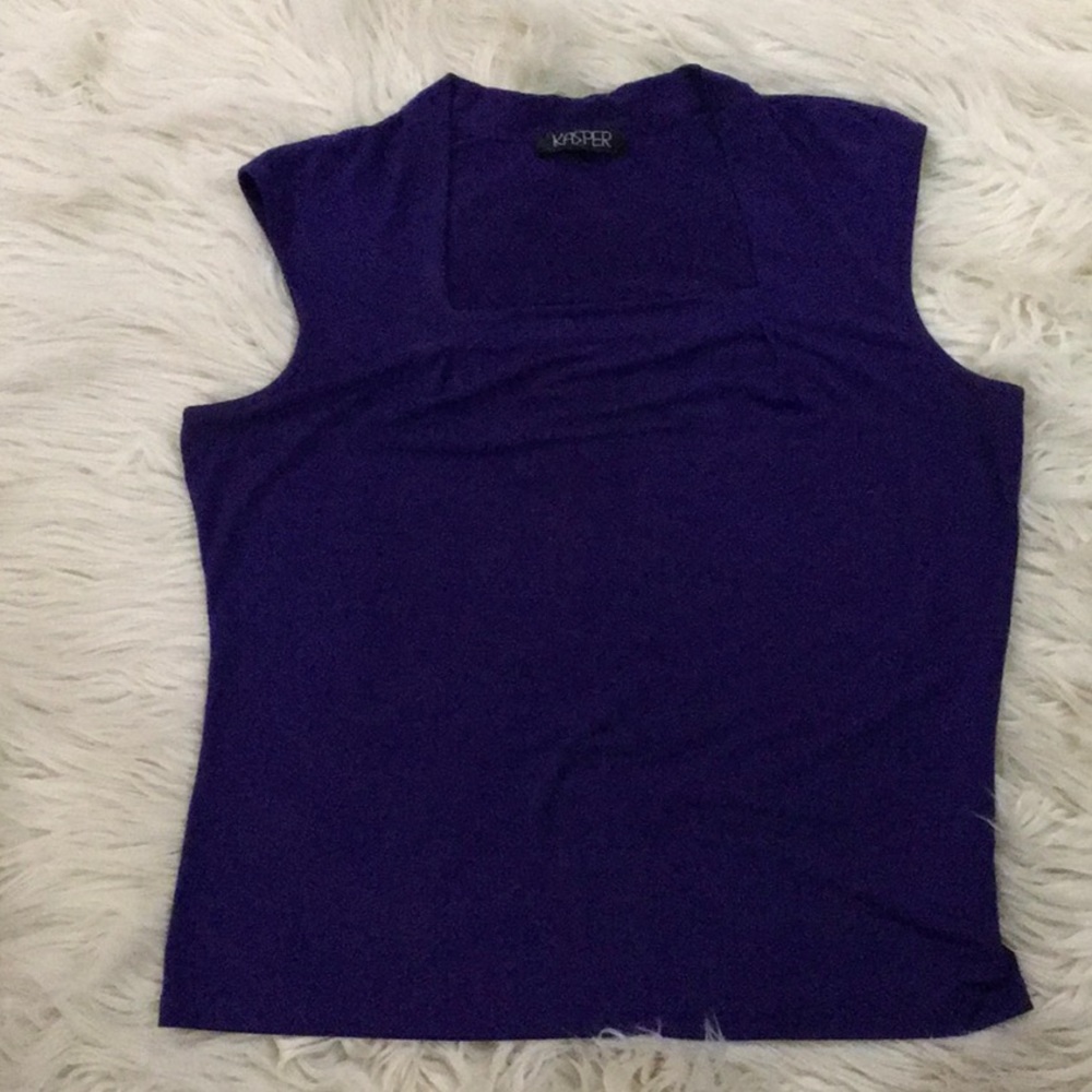 Purple square neck Blouse - Jasper